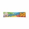 50 Jaar Abraham Regenboog Spandoek - 180x40cm -Vakantie Decoratie Winkel 50 jaar abraham regenboog spandoek 180x40cm