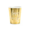 6 Cups Happy New Year Goud 220ml -Vakantie Decoratie Winkel 6 cups happy new year goud 220ml