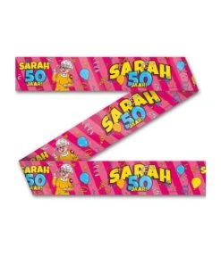 Afzetlint Sarah 50 Jaar Cartoon (12m)