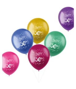 Ballonnen 'Happy 50th To You' Meerkleurig (6st)