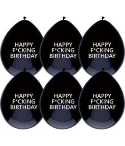 Ballonnen Happy F*cking Birthday (6st)