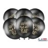 Ballonnen Happy New Year Pastel Zwart (6st) 1 Ballonnen Happy New Year Pastel Zwart (6st) -Vakantie Decoratie Winkel ballonnen happy new year pastel zwart 6st