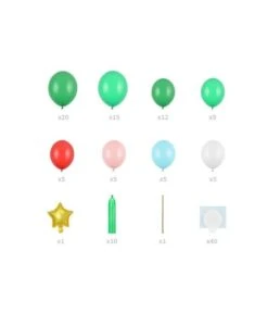 Ballonnen Kerstboom Met Ballen (161x65cm) -Vakantie Decoratie Winkel ballonnen kerstboom met ballen 161x65cm 2