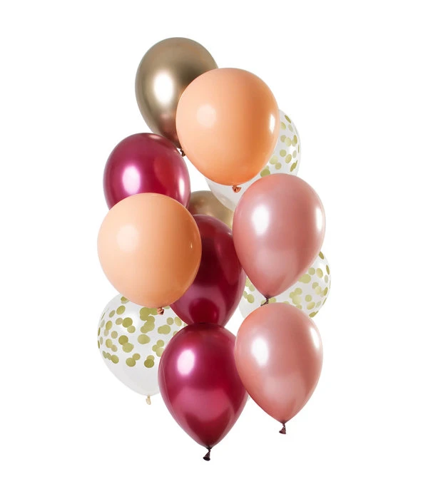 Ballonnen Set Rich Ruby Premium (12st) 3 Ballonnen Set Rich Ruby Premium (12st)