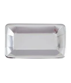 Borden 23 X 13 Cm Zilver Folie - 8 Stuks
