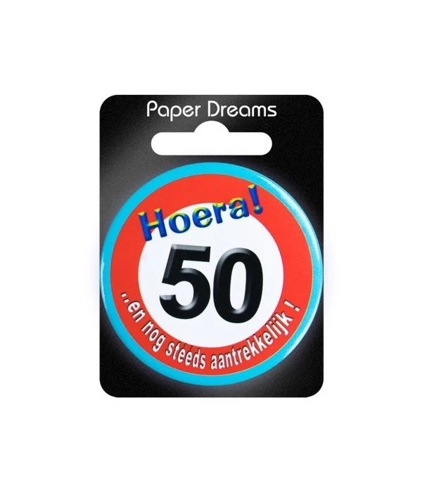 Button Klein - 50 Jaar Verkeersbord 4 Button Klein - 50 Jaar Verkeersbord - Afbeelding 2