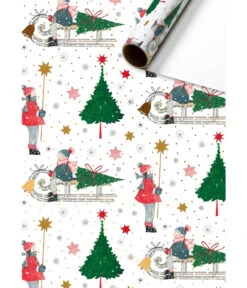 Cadeaupapier Kerstboom Slee