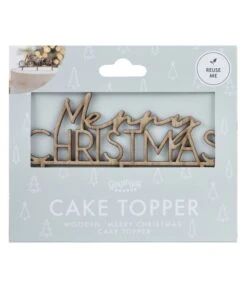 Caketopper Merry Christmas Hout 7 Caketopper Merry Christmas Hout -Vakantie Decoratie Winkel caketopper merry christmas hout 2