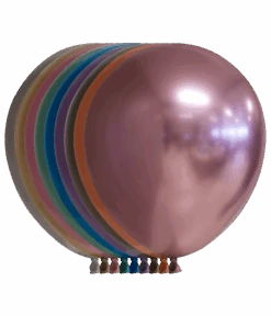 Chrome Ballonnen Mix Kleuren 30cm (10st)