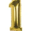 Cijfer Ballon '1' Folie Goud 36cm -Vakantie Decoratie Winkel cijfer ballon 1 folie goud 36cm