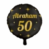 Classy Folieballon Abraham 50 Jaar Zwart/Goud (46cm) -Vakantie Decoratie Winkel classy folieballon abraham 50 jaar zwart goud 46cm