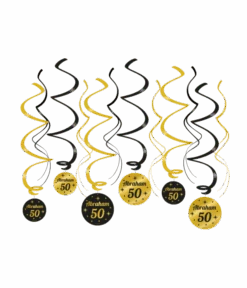 Classy Party Swirls Abraham 50 Jaar (12st)