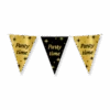 Classy Vlaggenlijn Party Time Zwart/Goud (10m)