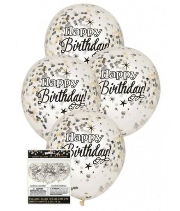 Confetti Ballonnen Happy Birthday - 6 Stuks - Copy 4 Confetti Ballonnen Happy Birthday - 6 Stuks - Copy - Afbeelding 2