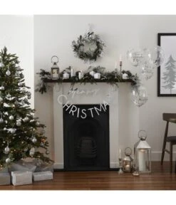 Confettiballonnen 'Merry Christmas' Zilver (5st) -Vakantie Decoratie Winkel confettiballonnen merry christmas zilver 5st 2