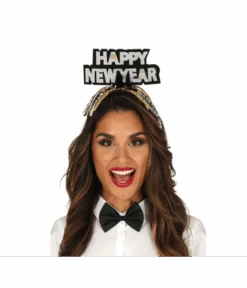 Diadeem 'Happy New Year' Zilver