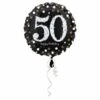 FolieBallon 50 Jaar Happy Birthday Zilver 43cm -Vakantie Decoratie Winkel folieballon 50 jaar happy birthday zilver 43cm