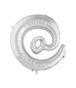 Folieballon Apenstaartje Zilver 100cm