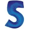 Folieballon Blauw Cijfer '5' Groot -Vakantie Decoratie Winkel folieballon blauw cijfer 5 groot