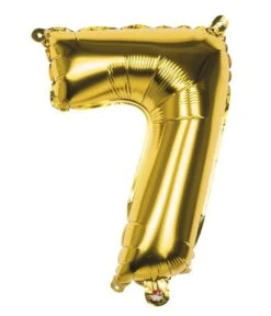 Folieballon Cijfer '7' Goud 36cm