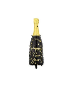 Folieballon Happy New Year Champagne Fles (27x88cm)