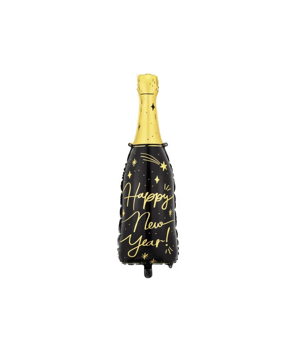 Folieballon Happy New Year Champagne Fles (27x88cm) 3 Folieballon Happy New Year Champagne Fles (27x88cm)