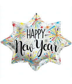 Folieballon Happy New Year Explosion (45cm)