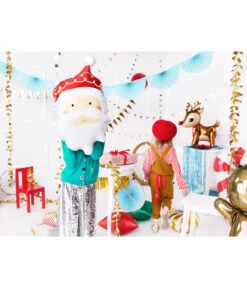 Folieballon Kerstman (37x60cm) -Vakantie Decoratie Winkel folieballon kerstman 37x60cm 2