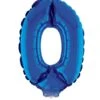 Folieballon Klein Cijfer '0' Blauw Met Stokje (41cm) -Vakantie Decoratie Winkel folieballon klein cijfer 0 blauw met stokje 41cm