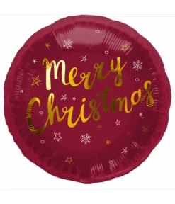 Folieballon 'Merry Christmas' Rood (45cm)