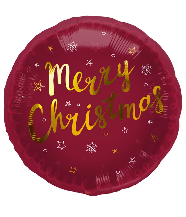 Folieballon 'Merry Christmas' Rood (45cm) 3 Folieballon 'Merry Christmas' Rood (45cm)