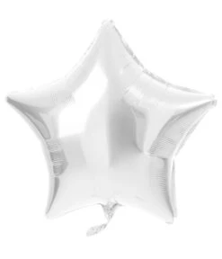 Folieballon Ster Zilver Shiny (48cm)