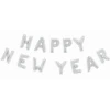 Folieballonnen Happy New Year Zilver (41cm)