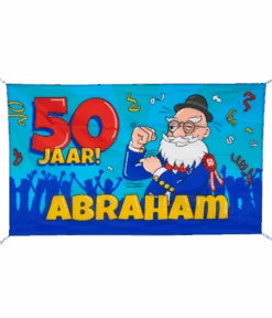 Gevelvlag Abraham Cartoon (90x150cm)