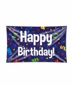 Gevelvlag 'Happy Birthday' Confetti