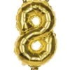 Gouden Folieballon Cijfer '8' 36cm -Vakantie Decoratie Winkel gouden folieballon cijfer 8 36cm