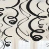 Hangdecoratie Swirls Zwart 1 Hangdecoratie Swirls Zwart -Vakantie Decoratie Winkel hangdecoratie swirls zwart
