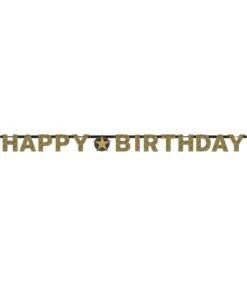 Happy Birthday Letterslinger Sparkling Goud