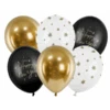 Happy New Year Ballonnen Mix Sterren (6st) -Vakantie Decoratie Winkel happy new year ballonnen mix sterren 6st