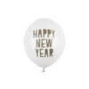 Happy New Year Ballonnen Pastel Puur Wit (6st) -Vakantie Decoratie Winkel happy new year ballonnen pastel puur wit 6st
