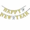 Happy New Year Letterslinger Goud (360cm) -Vakantie Decoratie Winkel happy new year letterslinger goud 360cm