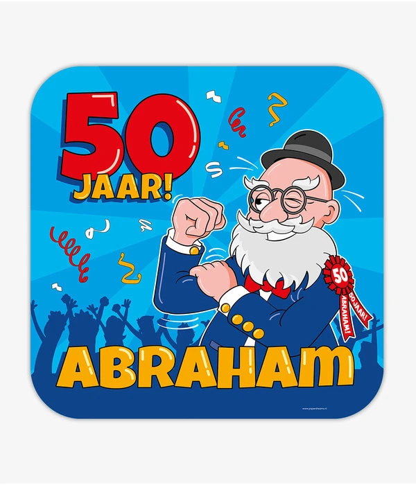 Huldeschild 50 Jaar Abraham Cartoon 3 Huldeschild 50 Jaar Abraham Cartoon