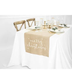 Jute Tafelloper Merry Christmas (50x250cm)