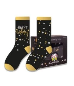 Kadosokken Happy Birthday Goud (2 Paar)