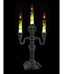 Kandelaar 3 Kaarsen Horror Met Licht -Vakantie Decoratie Winkel kandelaar 3 kaarsen horror met licht 1