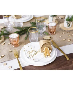 Kerstboom Servetten Merry Christmas Wit (20st) -Vakantie Decoratie Winkel kerstboom servetten merry christmas wit 20st 2