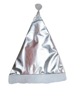 Kerstmuts Metallic Zilver
