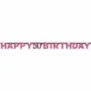 Letterslinger Glitter Happy 50th Birtday Pink -Vakantie Decoratie Winkel letterslinger glitter happy 50th birtday pink