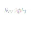 Letterslinger Happy Birthday Holografisch Rainbow - 16x62 Cm 1 Letterslinger Happy Birthday Holografisch Rainbow - 16x62 Cm -Vakantie Decoratie Winkel letterslinger happy birthday holografisch rainbow