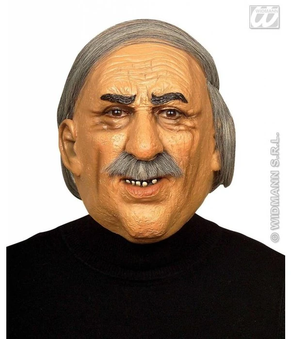 Masker Oude Man Met Haar En Snor 3 Masker Oude Man Met Haar En Snor